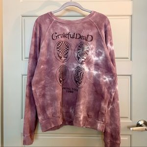 “Junk Food Clothing” Grateful Dead tie dye purple sweatshirt